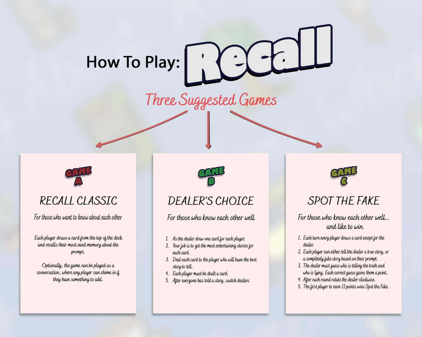 Recall Card Game